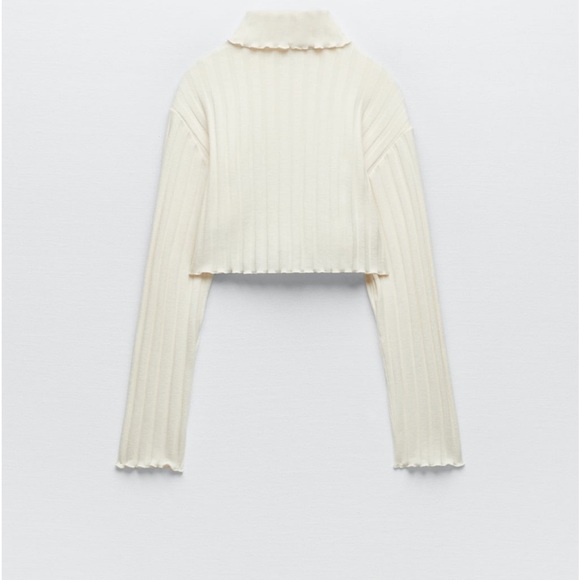 Zara ribbed cropped top - Picture 4 of 6